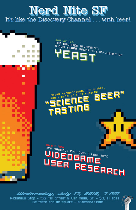 Nerd Nite SF #38: Yeast, Science Beer Tasting, and Games User Research!