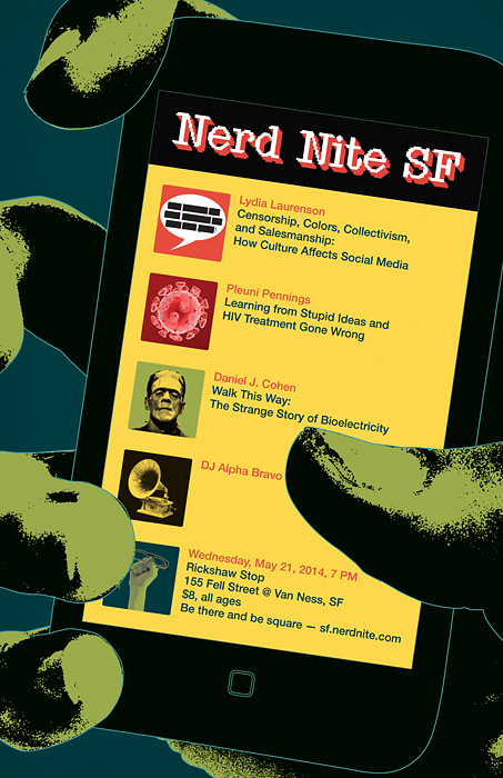 Nerd Nite SF #48: Cross-Cultural Social Media, HIV Treatment Failures, & Bioelectricity!