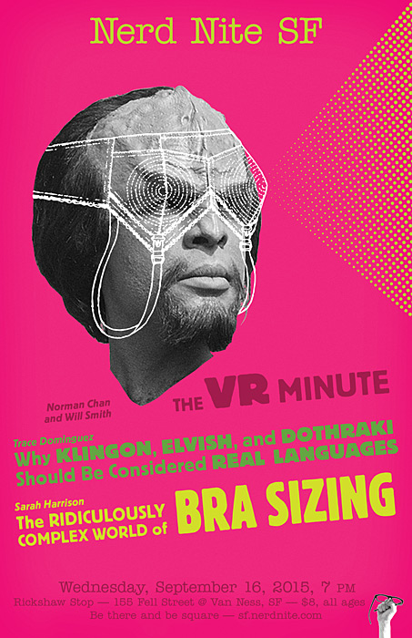 Nerd Nite SF #64: Virtual Reality, Invented Languages, and Bra Sizing!