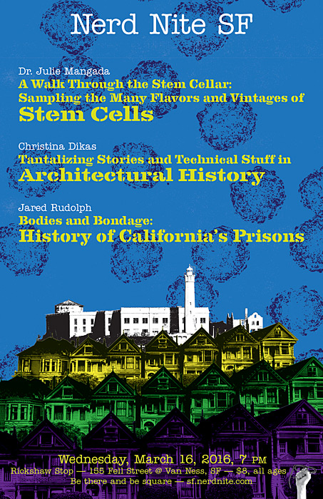 Nerd Nite SF #70: Stem Cell Types, Architectural History, and California Prisons!